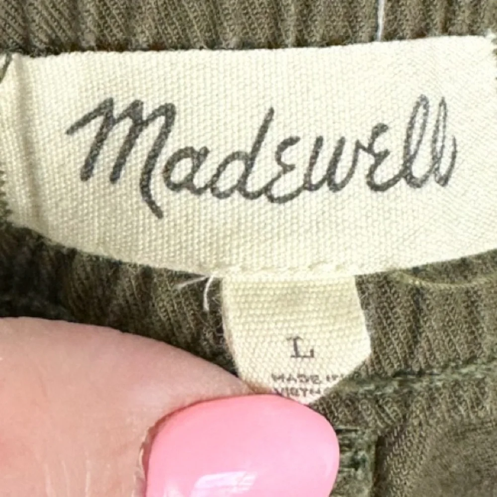 Madewell Womens Side Tie Shorts Size Large Green